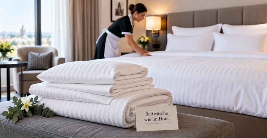 So sieht das Bett auch wirklich nach Hotel aus