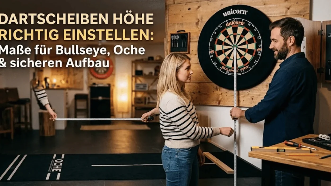 Dartscheiben Höhe richtig einstellen