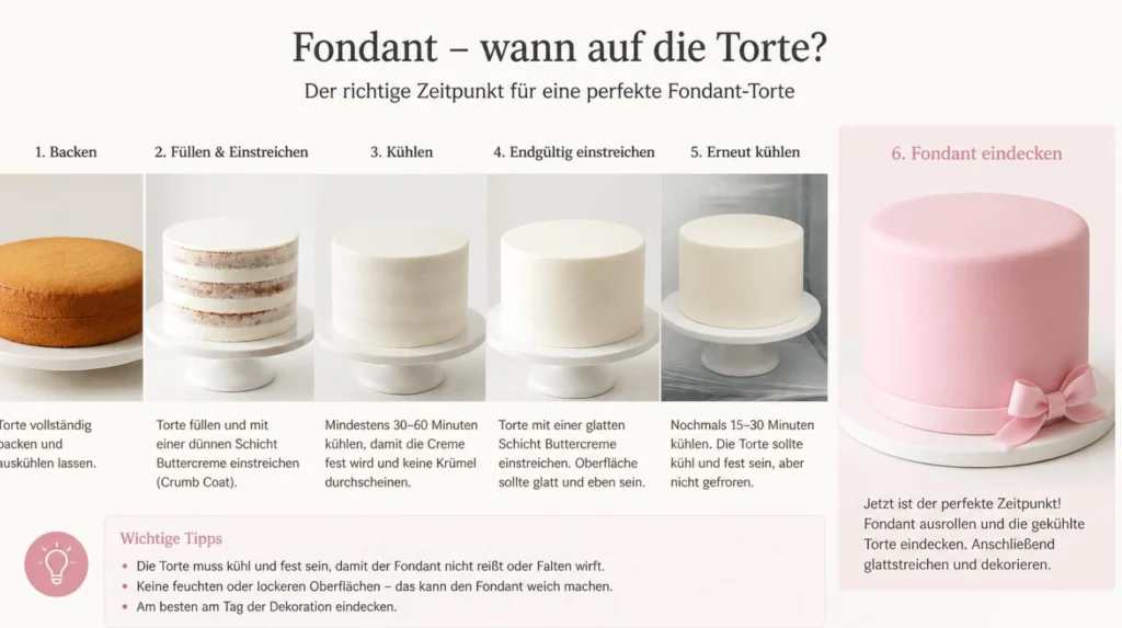 Fondant wann auf Torte
