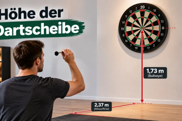 Höhe der Dartscheibe