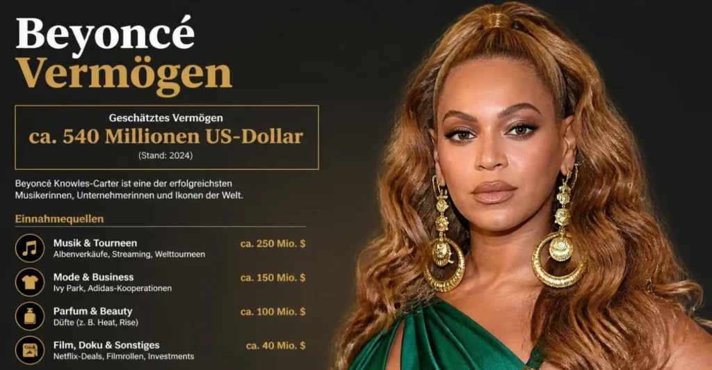 Beyoncé Vermögen 2026: Wie die Sängerin zur Milliardärin wurde und womit sie verdient